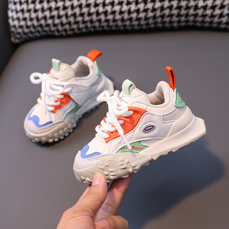 Tenisice za djevojčice Cipele Dječje proljeće jesen 2023. Dječje tenisice ravne prozračne patchwork cipele s platformom Obuća za dječake G09265