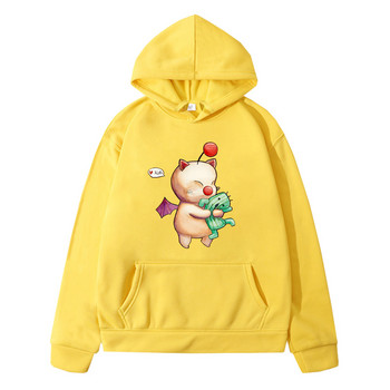 Παιχνίδι Final Fantasy Moogles Cat Hoodie Φθινόπωρο Χειμώνας Άνετο φούτερ Sudadera Μακρυμάνικο πουλόβερ για αγόρια και κορίτσια Kawaii