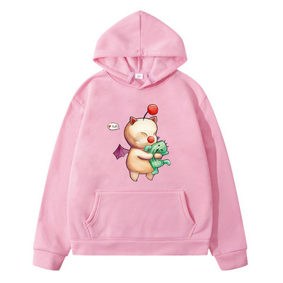 Game Final Fantasy Moogles Cat Hoodie Есен Зима Удобен суичър Sudadera Пуловери с дълъг ръкав за момчета и момичета Kawaii