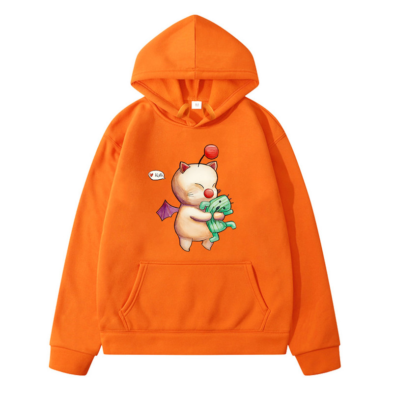 Igra Final Fantasy Moogles Cat Hoodie Jesen Zima Udobna majica s kratkim rukavima Sudadera Puloveri za dječake i djevojčice Kawaii