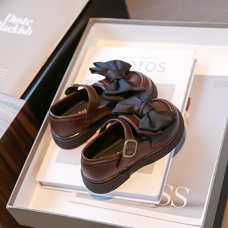 Dječje cipele Jednostavna mašna s okruglim prstima 2023. Nove mekane prozračne mokasine Slatke dječje cipele Ležerne cipele u britanskom stilu Neklizajuće ravne