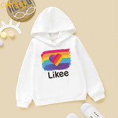 Μόδα rainbow love likee φούτερ και hoodie LGBT φούτερ φθινόπωρο χειμώνα παιδιά παιδιά χοντρά ρούχα με κουκούλα αγόρια κορίτσια