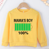 Sweatshirts bez kapuljače u Y2K stilu, za bebe, djevojčice i dječake, udoban visokokvalitetni žuti džemper s okruglim izrezom, moderan stil za vanjske prilike, univerzalni žuti pulover