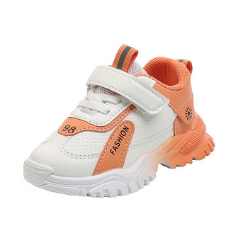 Всички сезони, нови дишащи детски спортни обувки Малки ученически обувки, плоски с маратонки за момчета Обувки за момичета, масивни маратонки G08232