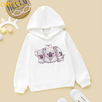 Χαριτωμένο Koala Animal Print Hoody Harajuku Kawaii Παιδικά Ρούχα Υψηλής ποιότητας Χριστουγεννιάτικο Δώρο για Παιδικά Ρούχα Φούτερ μπλουζάκια