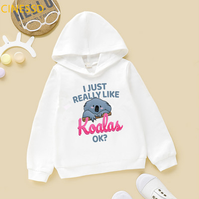 Χαριτωμένο Koala Animal Print Hoody Harajuku Kawaii Παιδικά Ρούχα Υψηλής ποιότητας Χριστουγεννιάτικο Δώρο για Παιδικά Ρούχα Φούτερ μπλουζάκια