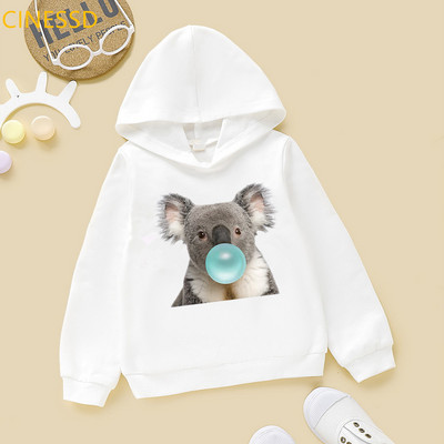 Χαριτωμένο Koala Animal Print Hoody Harajuku Kawaii Παιδικά Ρούχα Υψηλής ποιότητας Χριστουγεννιάτικο Δώρο για Παιδικά Ρούχα Φούτερ μπλουζάκια