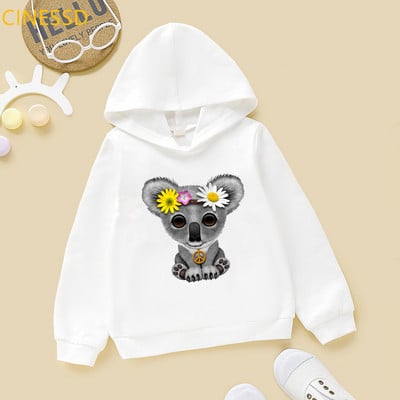 Χαριτωμένο Koala Animal Print Hoody Harajuku Kawaii Παιδικά Ρούχα Υψηλής ποιότητας Χριστουγεννιάτικο Δώρο για Παιδικά Ρούχα Φούτερ μπλουζάκια