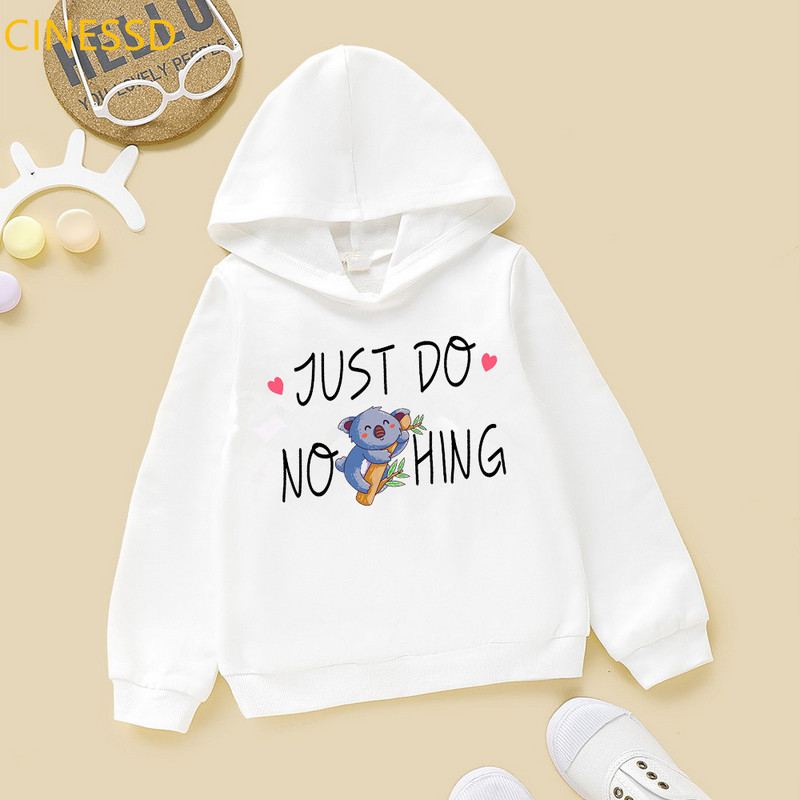 Slatka majica s kapuljačom Harajuku Kawaii s motivom koale, dječja odjeća Visokokvalitetni božićni pokloni za djecu Odjeća Gornji dijelovi trenirke