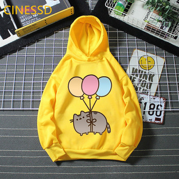 Νέα άφιξη 2022 Παιδικά ρούχα Coffee Cat Love Colorful Balloons Animal print Hoodie για κορίτσια/αγόρια Harajuku Kawaii Παιδικά ρούχα