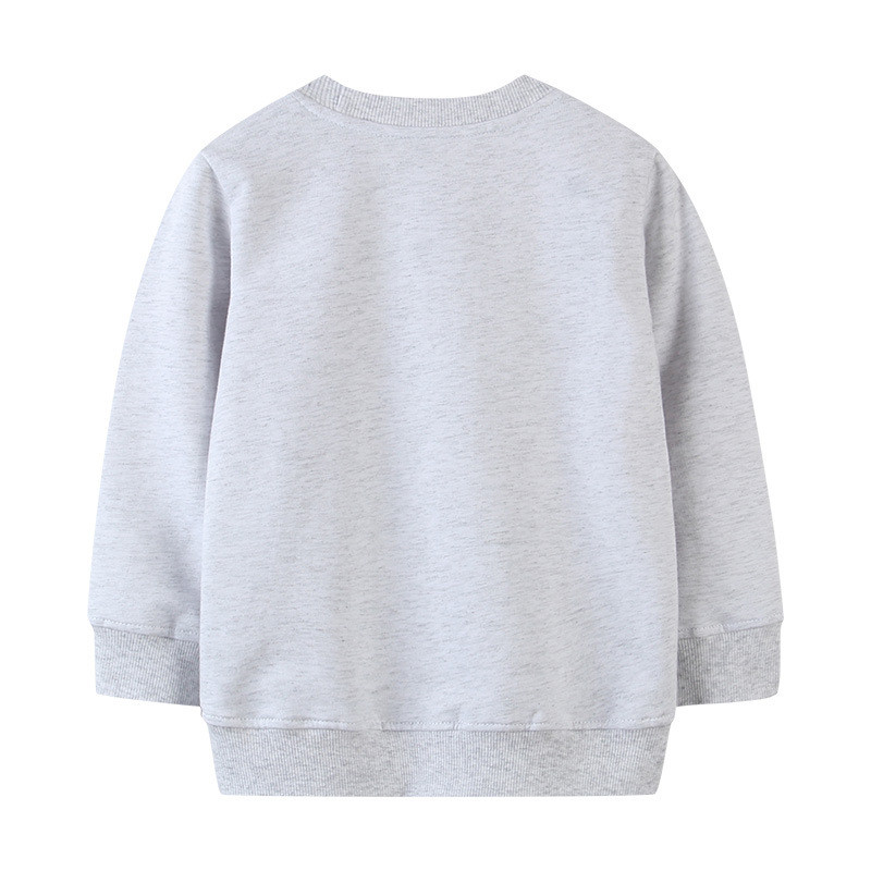 Little maven 2023 Baby Kids Lovely Dinosaur Pamuk New Fashion Sweatshirt Siva dječja majica za djecu 2-7 godina