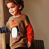 Ανοιξιάτικα μακρυμάνικα παιδικά φούτερ Animals Penguin Applique Φούτερ για αγόρια Φθινόπωρο Παιδικά πουκάμισα με κουκούλα Μπλουζάκια για μωρά