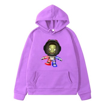 Kerbal Space Program Hoodie Kawaii Φούτερ για αγόρια και κορίτσια με μακρυμάνικο, άνετα μαλακά μπλουζάκια με κουκούλα για παιδιά