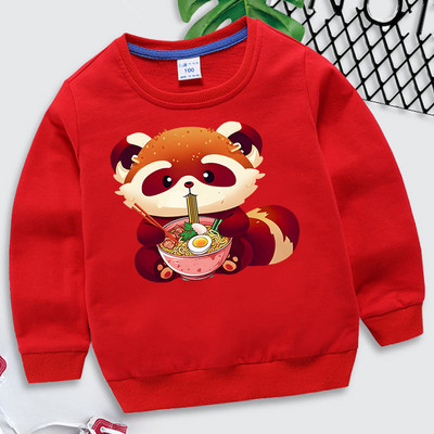 Panda Γιαπωνέζικο Ramen Παιδικά Ρούχα Κοριτσίστικα Harajuku Φούτερ για ζώα Κινούμενα σχέδια Y2k Streetwear Γιαπωνέζικα Ramen Βρεφικά Φούτερ για αγόρια