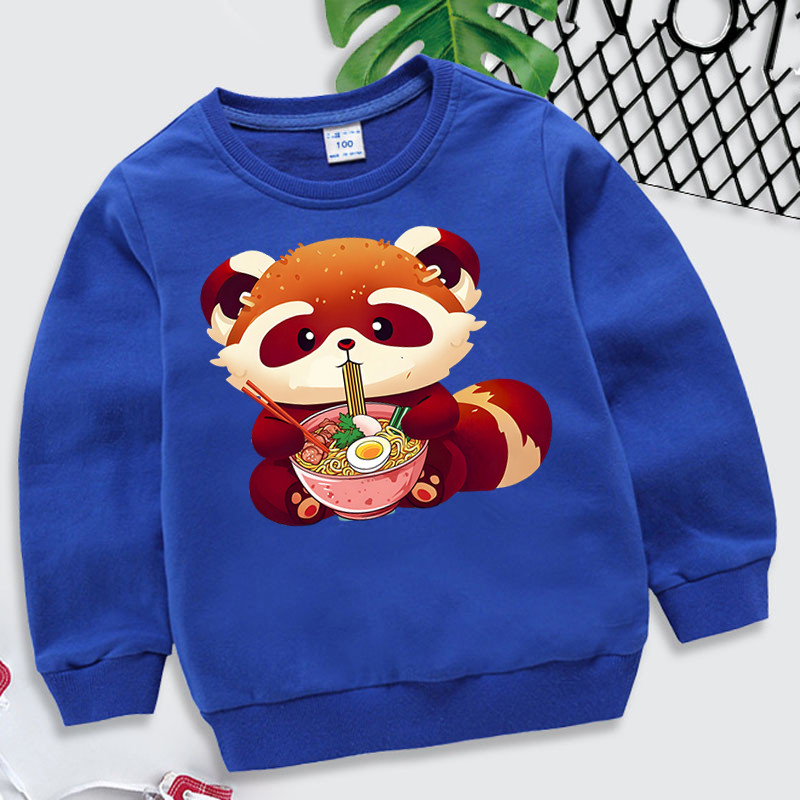 Panda Japanski Ramen Dječja Odjeća Za Djevojčice Harajuku Animal Hoodies Cartoon Y2k Ulična Japanska Ramen Dukserica za Dječake