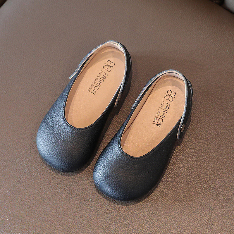 Nova cipela za djevojčice Proljeće Jesen Slatka cipela za princezu s četvrtastom glavom Plitki mekani potplat Dječja cipela Protuklizna kožna cipela Cipele Mary Jane