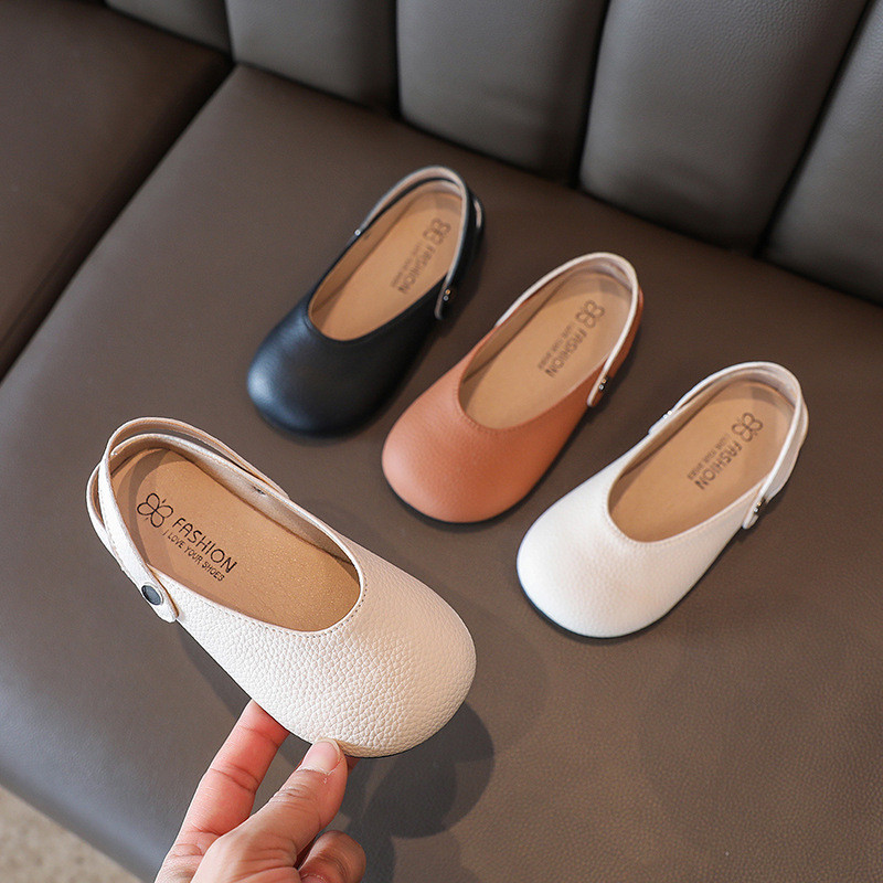 Nova cipela za djevojčice Proljeće Jesen Slatka cipela za princezu s četvrtastom glavom Plitki mekani potplat Dječja cipela Protuklizna kožna cipela Cipele Mary Jane