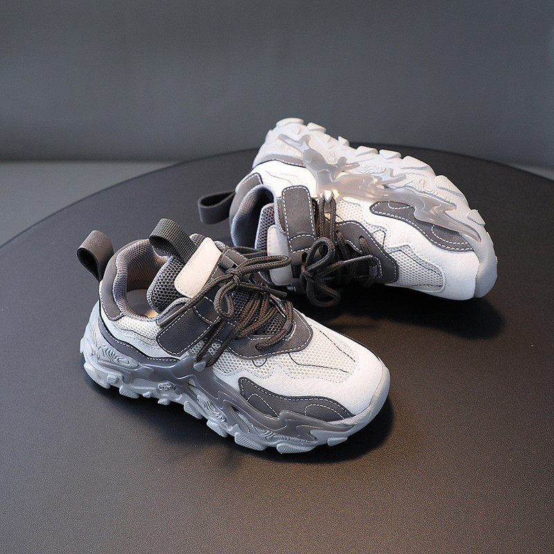 Svježe dječje cipele za trčanje Udobne potpore za luk Ružičaste debele tenisice za djevojčice Crno sive Dječačke tenisice F08251