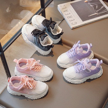 Нови постъпления от 2023 г. Красив силует Детски обувки за бягане Момчета Малки щрихи на букви Момичета Туристически обувки Детски маратонки G01291
