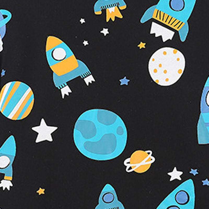 2023. Proljeće Jesen Nova dječja majica s motivom rakete Okrugli izrez Majica dugih rukava za dječake Dječji gornji dio pulovera