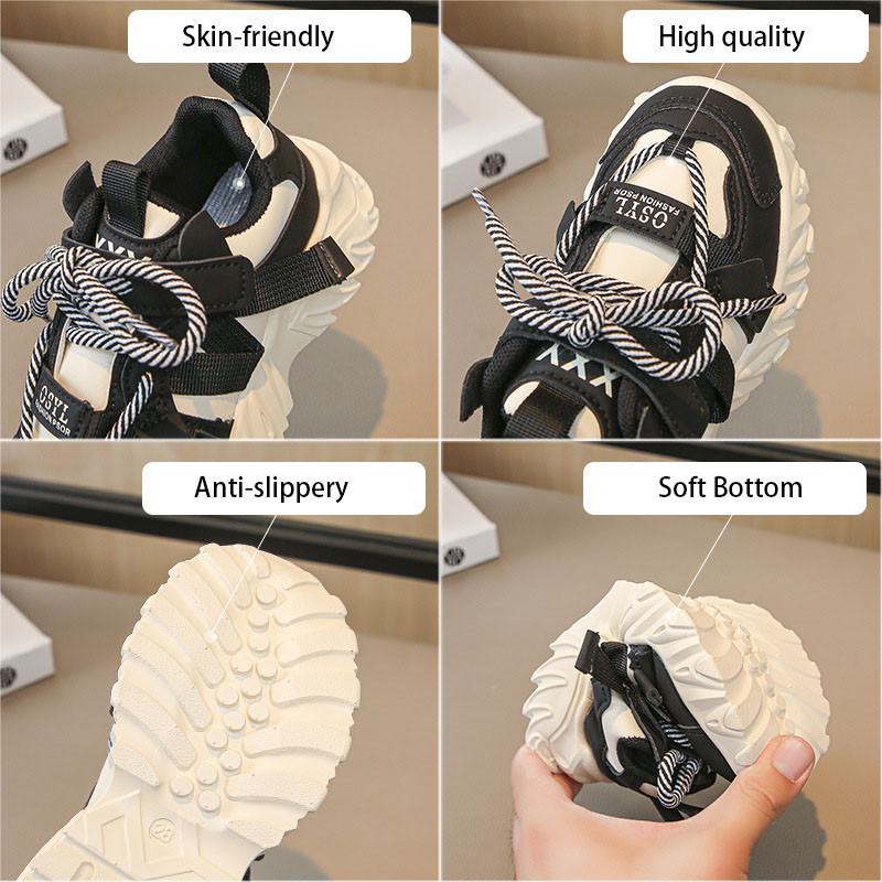 Novodošle dječje tenisice Pretty Siluette Tenisice za trčanje za djevojčice Ružičasto crne kaki trendi dječje cipele Tenisice za dječake G09212