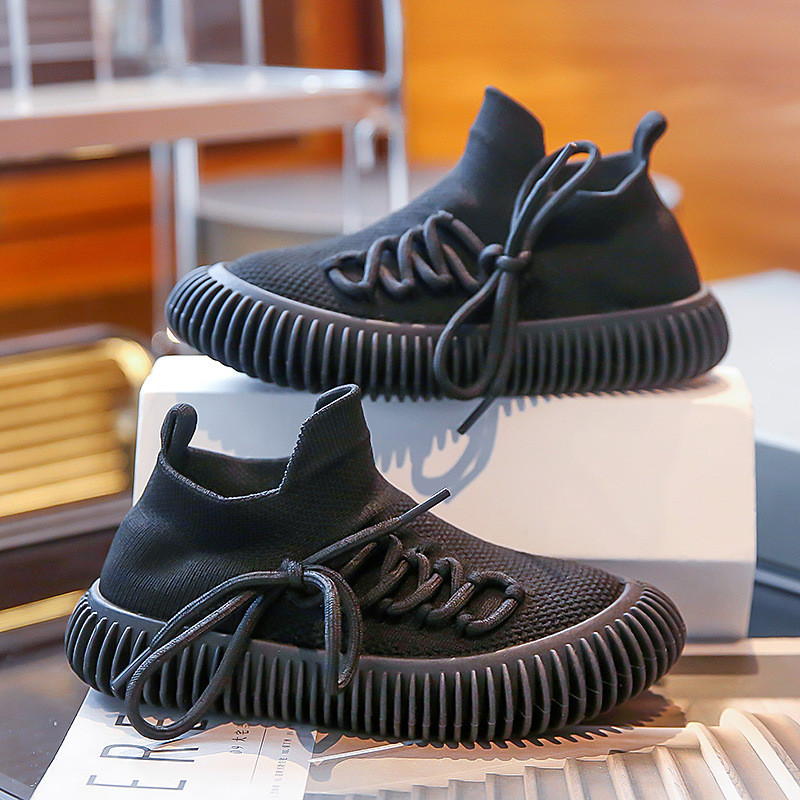 Modne tenisice za trčanje s čvorom Prozračne tenisice za dječake Udobne tenisice za ležernu upotrebu Ravne cipele za trčanje na otvorenom Sportske cipele za djevojčice G01184