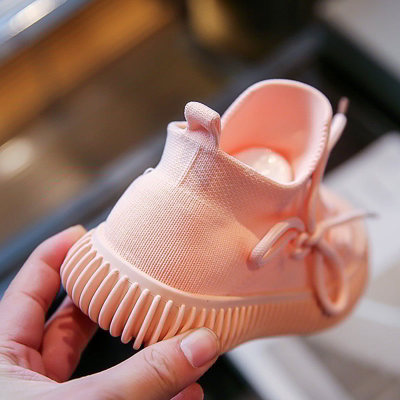 Modne tenisice za trčanje s čvorom Prozračne tenisice za dječake Udobne tenisice za ležernu upotrebu Ravne cipele za trčanje na otvorenom Sportske cipele za djevojčice G01184