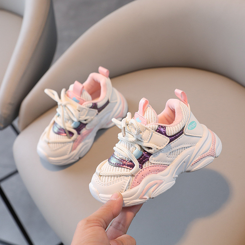 Dječje sportske tenisice Dječje crno-ružičaste cipele Ležerne tenisice za djevojčice Neklizajuće debele tenisice za dječake Tenisice G03034