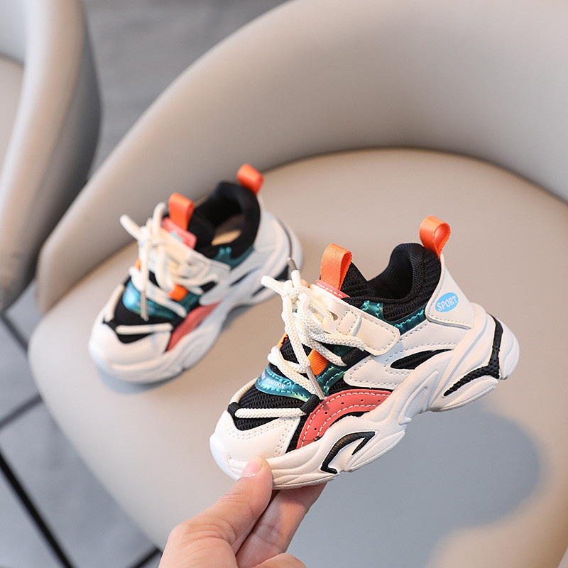 Dječje sportske tenisice Dječje crno-ružičaste cipele Ležerne tenisice za djevojčice Neklizajuće debele tenisice za dječake Tenisice G03034