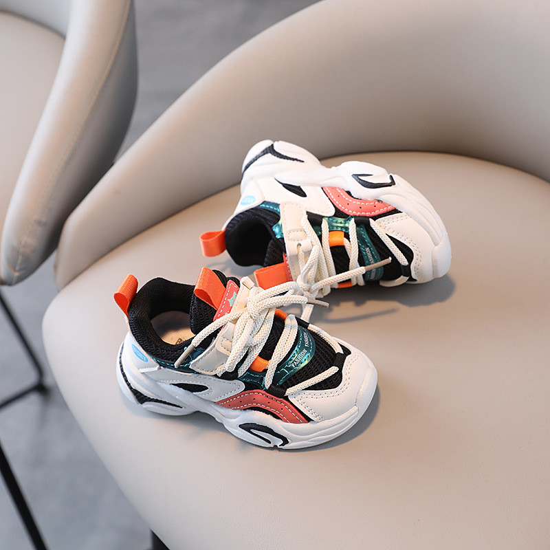 Dječje sportske tenisice Dječje crno-ružičaste cipele Ležerne tenisice za djevojčice Neklizajuće debele tenisice za dječake Tenisice G03034