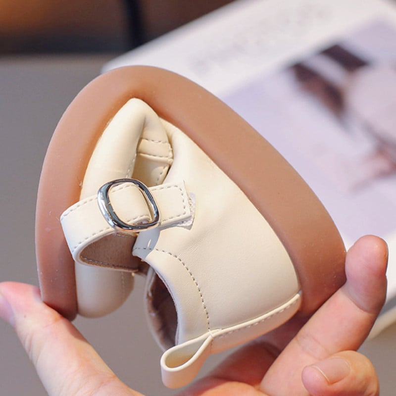 Dječja cipela za djevojčice, udobne, mekani potplat, male kožne cipele, jesenske nove studentske jednostruke cipele, ravne jednobojne dječje cipele Mary Janes