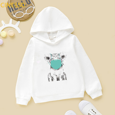 Kawaii Funny Animal Print Φούτερ Κορίτσι Ειρήνη αγάπη Χριστουγεννιάτικα αγόρια Ρούχα Παιδικά κινούμενα σχέδια Γραφικά μακρυμάνικα κουκούλα Streetwear