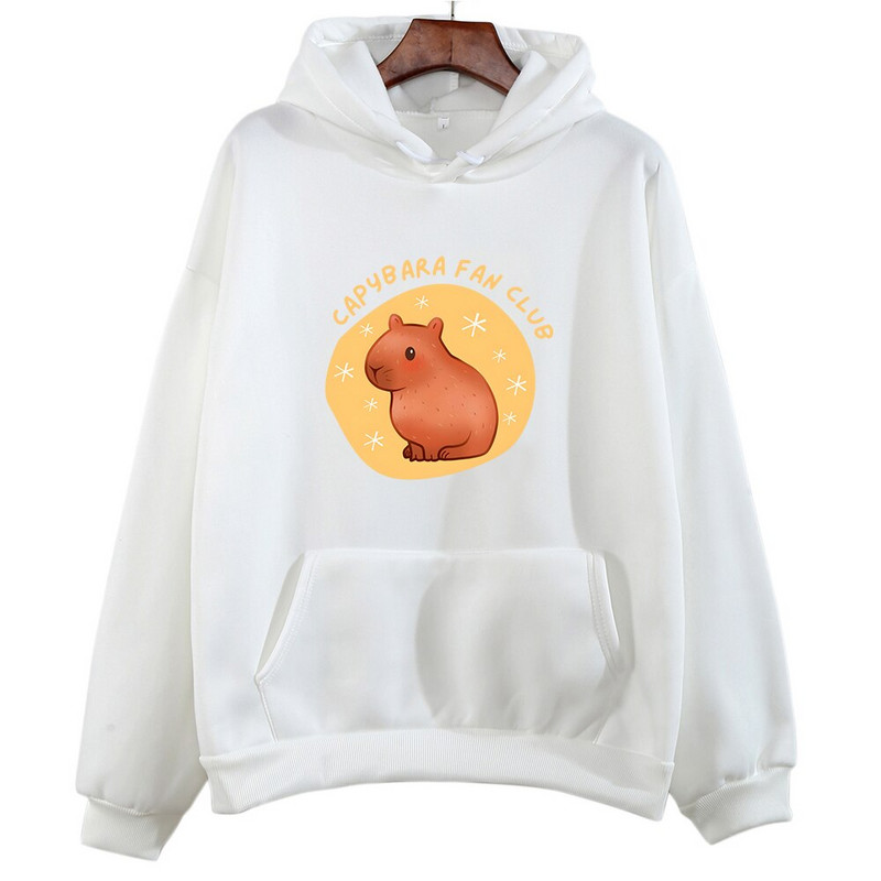 Capybaras Fan Club Lovers Hoodies Dukserica sa slatkim životinjskim printom Jesenska majica za dječake i djevojčice Unisex Ležerna široka odjeća za par Dječji gornji dio