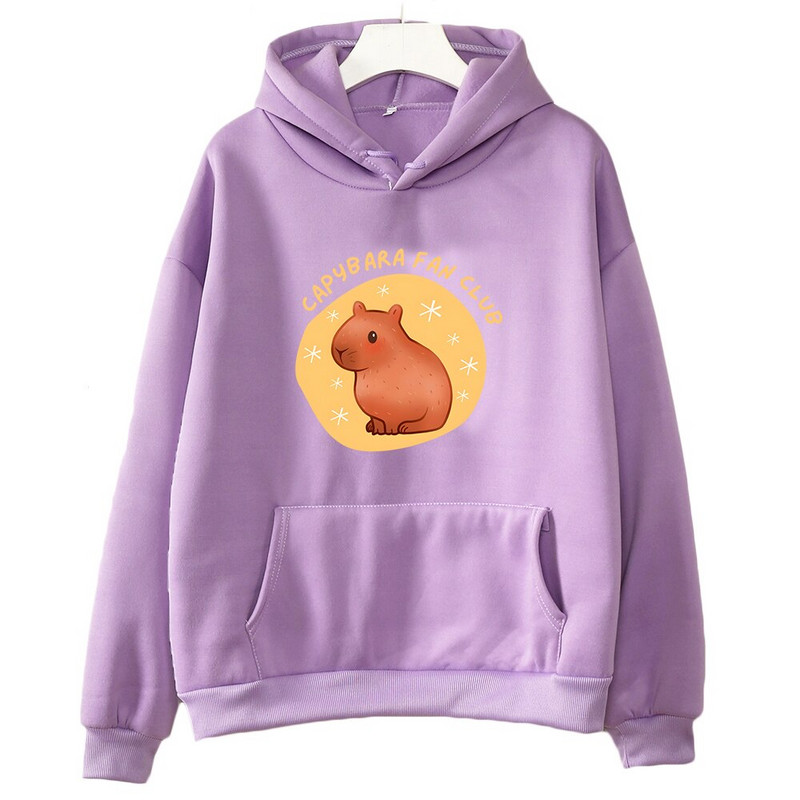 Capybaras Fan Club Lovers Hoodies Dukserica sa slatkim životinjskim printom Jesenska majica za dječake i djevojčice Unisex Ležerna široka odjeća za par Dječji gornji dio