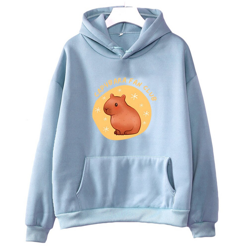 Capybaras Fan Club Lovers Hoodies Dukserica sa slatkim životinjskim printom Jesenska majica za dječake i djevojčice Unisex Ležerna široka odjeća za par Dječji gornji dio