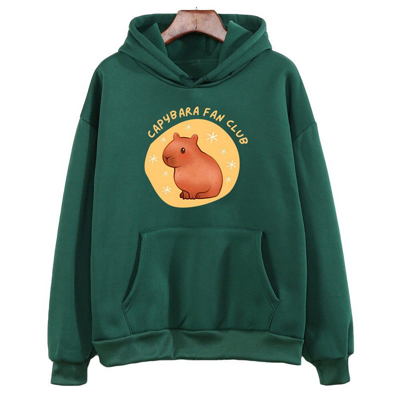 Capybaras Fan Club Lovers Hoodies Dukserica sa slatkim životinjskim printom Jesenska majica za dječake i djevojčice Unisex Ležerna široka odjeća za par Dječji gornji dio