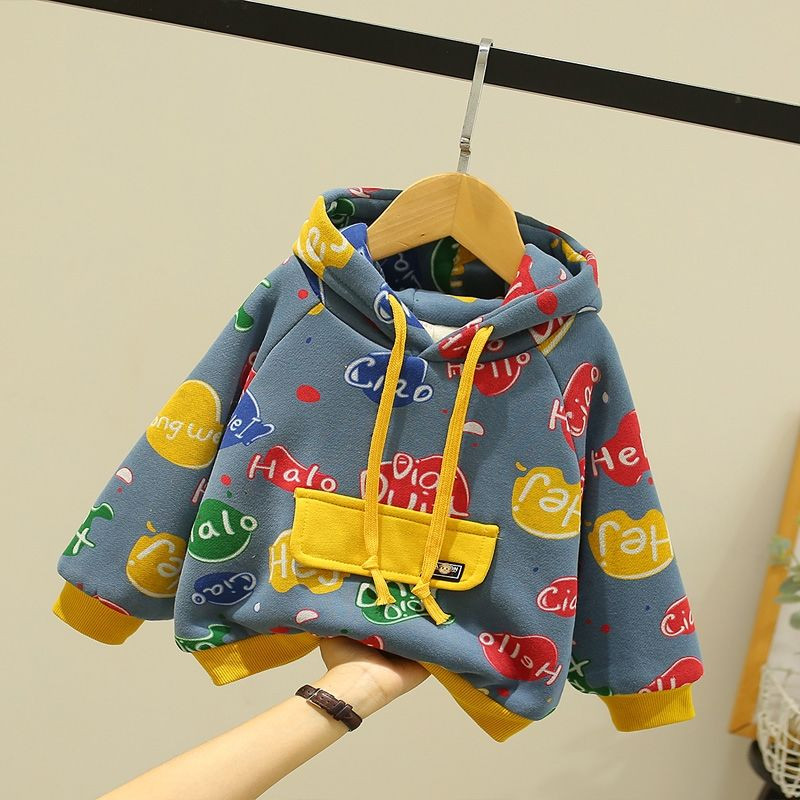 Jesen Zima Dječje majice s kapuljačom First I Need Coffee Letter Sweatshirt dugih rukava Pulover s dolčevitom od flisa za djevojčice