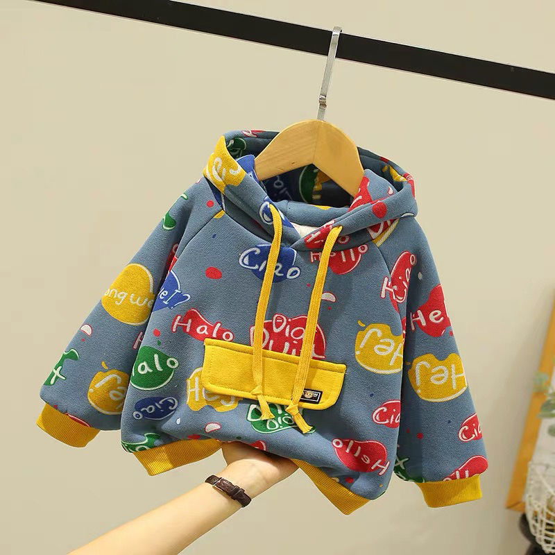 Jesen Zima Dječje majice s kapuljačom First I Need Coffee Letter Sweatshirt dugih rukava Pulover s dolčevitom od flisa za djevojčice