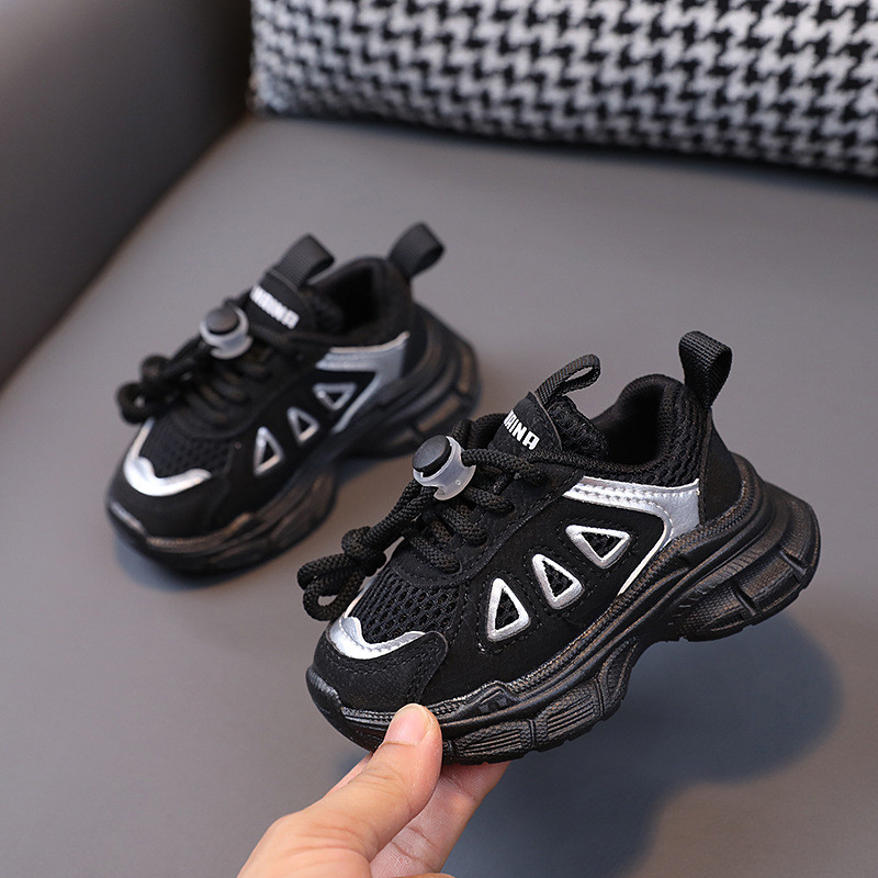 Dječje modne vulkanizirane tenisice s ravnim platformama s geometrijskim uzorkom Cipele za male djevojčice Ležerne prozračne cipele za hodanje za dječake G07111