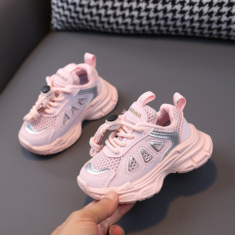 Dječje modne vulkanizirane tenisice s ravnim platformama s geometrijskim uzorkom Cipele za male djevojčice Ležerne prozračne cipele za hodanje za dječake G07111