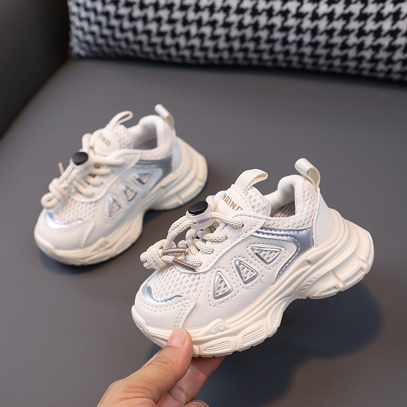 Dječje modne vulkanizirane tenisice s ravnim platformama s geometrijskim uzorkom Cipele za male djevojčice Ležerne prozračne cipele za hodanje za dječake G07111