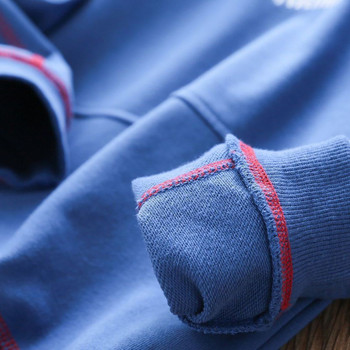 Детско облекло Пуловер в нов стил за момче есен зима Риза с кръгло деколте Плюшено удебелено свободно време Пуловер с дълъг ръкав