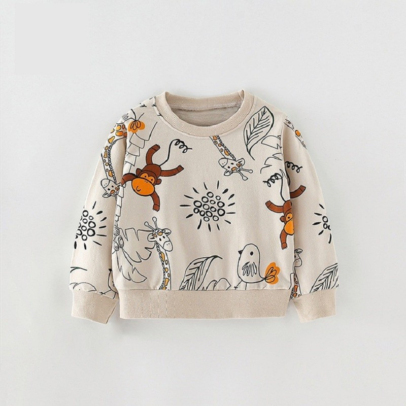 Dječja odjeća Proljeće Jesen Dugih rukava Dugih rukava Dječaci Crtani Pamučni Sweatshirt T 2023 New Anime Ležerna Gornja odjeća za malu djecu 2-7g