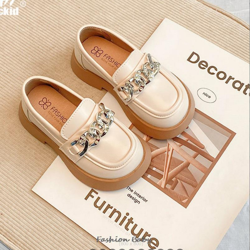 Proljeće Jesen Dječje Kožne cipele za djevojčice Cipele za djevojčice Ležerne cipele Tenisice Crne bež mokasine Dječaci Cipele s lancem za djecu