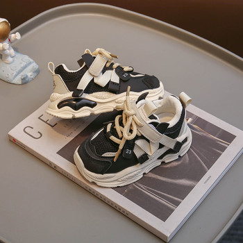 Размер 21-36 Бебешки обувки за момчета Модни детски маратонки Спортни обувки за момичета Дишащи детски маратонки Момиче Спортни запатили