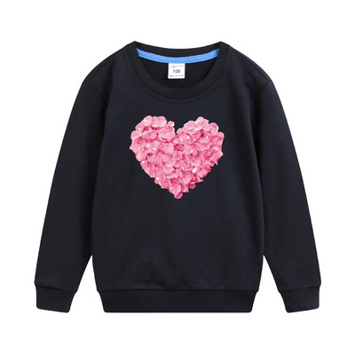 Aimi Lakana Cartoon Love Φούτερ Baby Girls Βαμβακερά φορέματα στρογγυλή λαιμόκοψη Ανοιξιάτικο φθινόπωρο πουλόβερ για κορίτσια μόδας