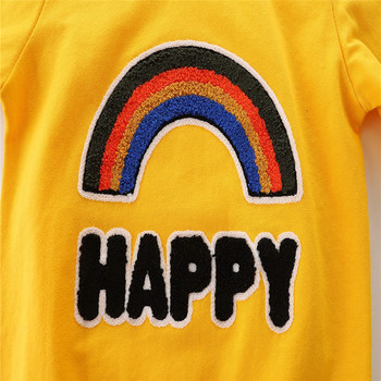 Zeebread 2-7T New Arrival Happy Rainbow Φούτερ Φθινόπωρο Άνοιξη Αγόρια Κοριτσίστικα Ρούχα Βαμβακερά Μόδα Παιδική Στολή Μικρή