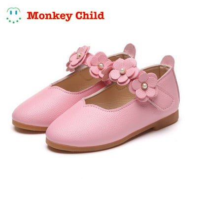 1-11 year Leather Girls Shoes Flowers Party Shoes For Baby Princess Shoes for Kids Children Flats Dress Shoe White Sandal Lady s
