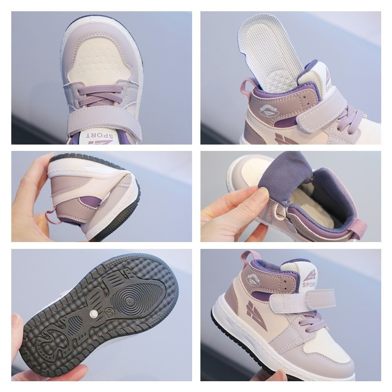 Kruleepo Visoke sportske tenisice za djecu, dječake, djevojčice, bebe, dječje pu kožne neklizajuće cipele za slobodno vrijeme, tenis na otvorenom, trčanje Schuhe