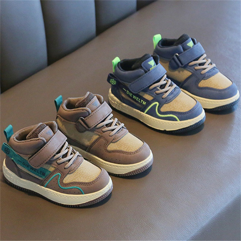 Kruleepo Vaikiški Minkšti Laisvalaikio Sportiniai Batai Berniukams Lauko Pratimai Aukšta lenta Batai Mergaičių mokykliniai neslystantys laisvalaikio batai